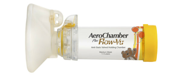 Produkt - AeroChamber Plus Flow-Vu z maską dla dzieci (Żółty)