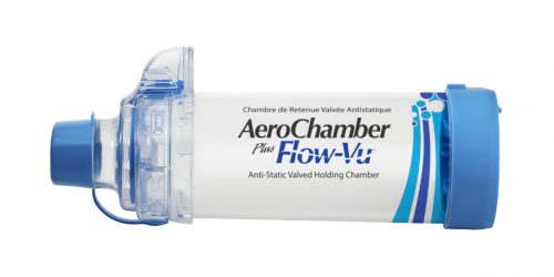 Produkt - AeroChamber Plus Flow-Vu z ustnikiem dla dorosłych - (Niebieski)