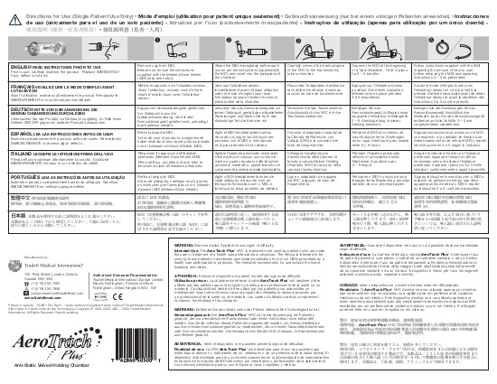 AeroTrach Plus Instrukcja obsługi